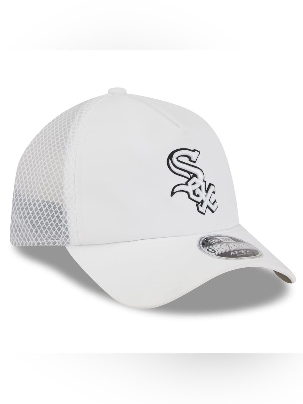 Chicago White Sox New Era White Trucker Cap with Black Embroidered Logo 2026